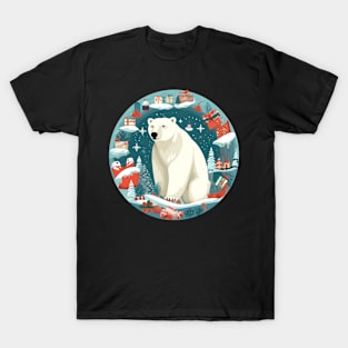 Polar Bear in Ornament, Love Bears T-Shirt